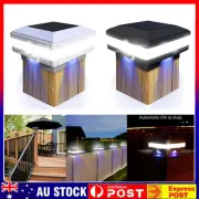 Outdoor Garden Solar LED Post Deck Cap Square Fence Light Landscape Lamp IP65