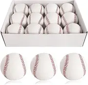 GKK Baseball 6 Ball Pack Practice Training Baseballs for Kids/Youth 9 Inch Baseballs for Pitching Throwing Unmarked Autographs Baseball
