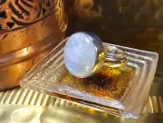 Genuine 925 Sterling Silver Round Moonstone Gemstone Ring Size 10.5/V