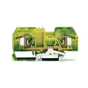 A● 10pcs WAGO 283-907 2-Conductor Ground Terminal Block 16,00 mm2 Green-Yellow N