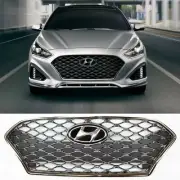 FRONT BUMPER RADIATOR MESH GRILLE CENTER FOR SONATA SPORT 2018-19 W / OEM EMBLEM (for: Hyundai)