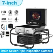 Sewer Camera 20M 64FT 7" IPS Monitor Industrial Pipe Pipeline Inspection Camera
