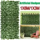 3M/6M Artificial Ivy Leaf Dense Hedge Roll Privacy Fence Screen Hedging Cover