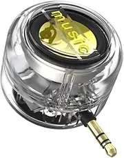 Byttlerom Portable Mini Speaker Universal 3.5mm Sound Box Mobile Phone Speaker Amplifier External Wired Speakers Transparent