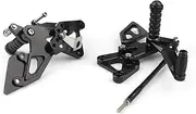 Artudatech Rearsets Rear Sets Footpegs Footrest Black for Yama-ha YZF R25 2014-2016 for Yama-ha YZF R3 2015-2020 for Yama-ha MT-03/MT-25 2015-2017 6061-T6（NOT FITS USA for Yama-ha R3 !!!）