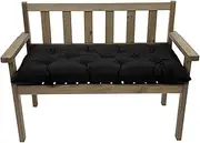 Bench Swing Cushion, Outdoor Bench Cushions, 39x20 Inch Soft Porch Swing Cushions, Non-Slip Replacement for Lounger Garden Furniture Patio, Black