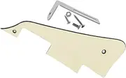 KAISH Aged White 3 Ply LP Guitar Pickguard with Chrome Bracket for Epiphone Les Paul