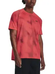 Under Armour Men’s Tech 2.0 Lino Print Short Sleeve Tee Size L Beta Dark Maroon