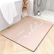 Bath Mat-Super Absorbent Quick Dry Bath Mats for Bathroom Floor 17x24inch Pink