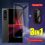 For Sony Xperia 1 5 10 II III IV V Soft Hydrogel Screen Protector + Camera Lens