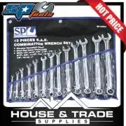 SP Tools Spanner Set 13 Piece SAE Imperial Combination Chrome Vanadium SP10063