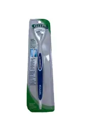 New SUNSTAR GUM 760RB Dual Action Tongue Cleaner Brush and Scraper (Blue)