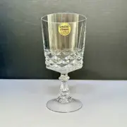 CRISTAL d'ARQUES France "DIAMOND" PATTERN Lead Crystal Water Goblet Retired