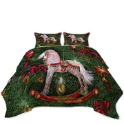 White Horse Swing the Magic of Christmas Coverlet