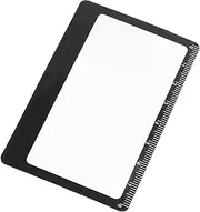 COMPUKAS Portable Ultra Thin Card Magnifier with Ruler Durable Wallet Pocket Magnifying Card for Reading Books Maps and Documents Travel Friendly Credit Magnifier