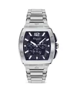 Ferragamo F-80 Tonneau Stainless Steel Chronograph Watch, 41.8mm