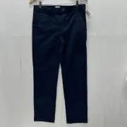 Cat & Jack Pants 14 Husky Boys Flat Front Adjustable Waist Navy School Chinos