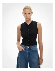 [Witchery] Hi V Knit Vest in Black