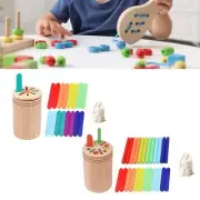 Color Sorting Sticks Wooden Balancing Stick Matching Toy Fine Motor