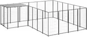 Generic Dog Kennel Black 8.47 m虏 Steel