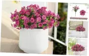12-Pack Artificial Faux Flowers, UV-Resistant Silk Fake Plants Spring Summer