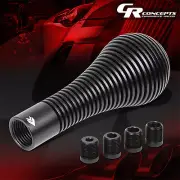 NRG 6061 ALUMINUM HEAT SINK BUBBLE HEAD SHORT THREADED SHIFTER KNOB KIT BLACK