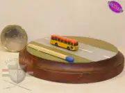 Skoda Karossa Bus T-scale 1:450 vehicle Hand-painted Metal Model