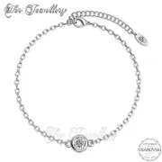 Birth Stone Bracelet (April, White Gold)