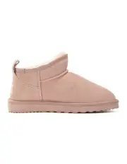 [Aus Wooli Ugg] Sheepskin Ultra Mini Boot in Pale Pink