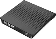 USB3.0 External 3D Blu Ray DVD Drive,Super Slim Portable Blu Ray CD DVD Drive Burner Player CD/DVD+/-RW Writer Reader Compatible with Laptop Desktop Mac OS,Windows XP/7/8/10(Black)