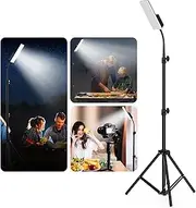 Mingzhe Portable Camping Light LED Work Lamp with Stand 360 Degree Rotatable Waterproof Campsite Light Support 3 Color Temperature and Stepless Dimming for Camping Tent Fishing Outdoor Activities