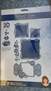 Stunning ANTIQUE LACE SQUARE 3d DECOUPAGE DIE SET 454341 x Tattered Lace