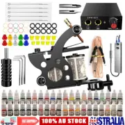 Wormhole Beginner Tattoo Kit Machine Gun 40 Color Inks Power Supply Needles Grip