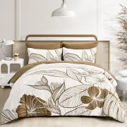 SOFT Floral Comforter Set, King Size, Plush Winter Bedding with Pillowcases