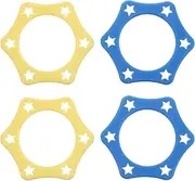 SUPVOX 4 Pcs Microphone Anti-Roll Rings: Mic Loops - Rubber Non-Slip Protection Sleeves for Handheld Mics, Universal Fit for Wireless Microphones (+Yellow)