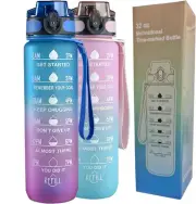 32oz/1L Motivational Water Bottle with time stamp Leakproof BPA-free water