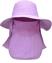 [Artist Unknown] NA Sun hat Men's Sun hat Summer Outdoor Quick-Drying Sunscreen Fisherman hat Fishing Breathable Sunscreen hat Female mask - Purple