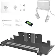 Wall Mount Bracket for Nintendo Switch and Nintendo Switch OLED(Drill Free,Sturdy metal,5 Game cards slots,Easy install,Compatible with both Nintendo Switch and Nintendo Switch OLED,Black)