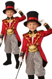 Ringmaster Costume Greatest Showman Circus Fancy Dress Outfit Kids Boys Girls