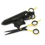 Barber Shop Men Hair Scissor Hairdressing Cutting Shears Black & Gold Steel