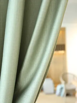 免打孔美式復古綠遮光窗簾半簾輕鬆掛鉤吊帶打造文藝格調 (3.5折)