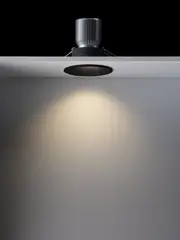 Custom 100mm LED Recessed Tri Colour 10W 90mm Cut Out Downlight in Black