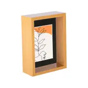 Nicola Spring 3D Deep Box Photo Frame - 5 x 7" with 4 x 6" Mount - Light Wood