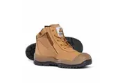 Mongrel Mens Zip Side Safety Work Boots W Scuff Cap 461050 - Wheat