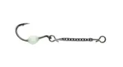 VMC Octopus Hook Dropper Chain 1 3/4" - Glow - Ice Fishing Pack of 2