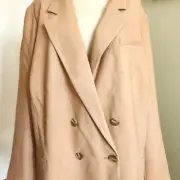 Anthropologie Maeve plus size 24W Double breasted camel blazer suit jacket