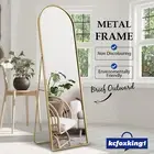 Full Length Mirror Arch Floor Mirror Dressing Makeup Mirror Gold Framed Stand
