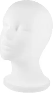 OFFIGAM Mannequin Head for Wig Display and Styling Bald Model for Salon and Home Use for Hats Hair Extensions and Makeup Practice Random Style