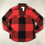 New Mens American Eagle Flannel Shirt M Red Black Buffalo Check Plaid Lumberjack