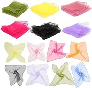 HOOTNEE Soft Rayon Fabric Scarves 12pcs Kids Dance Juggling Scarves Performance Props Accessories
